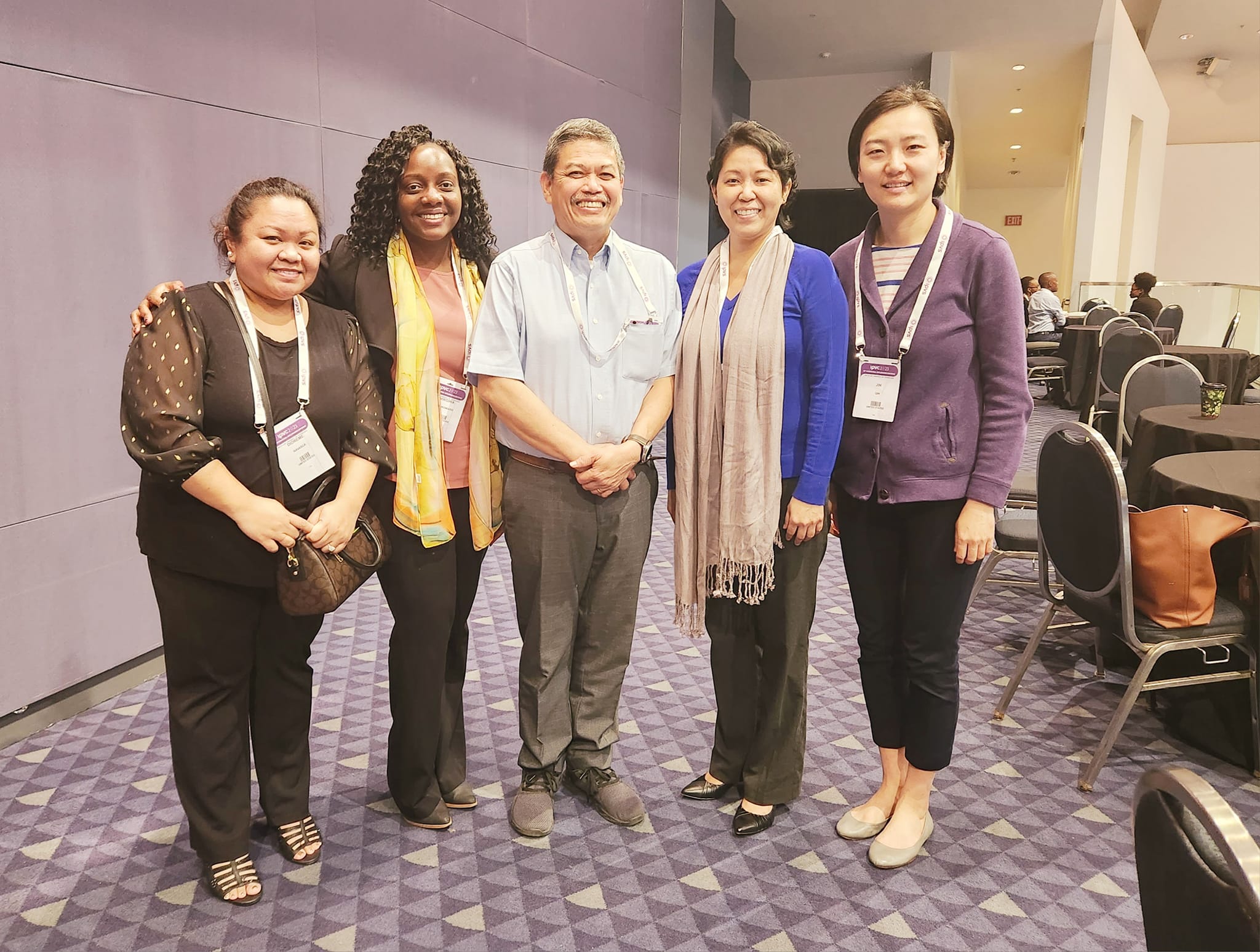 PACe Team at the 2023 IPVC Meeting in Washington, DC (Left to Right: Dioreme Navasca, Dr. Senkomago, Dr. Lu, Mavis Nitta, Dr. Qin)